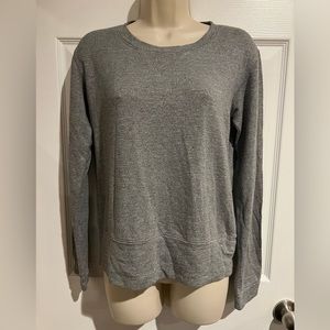 MONROW Soft Grey Crewneck  Long‎ Sleeves Lightweight Sweatshirt Size XS